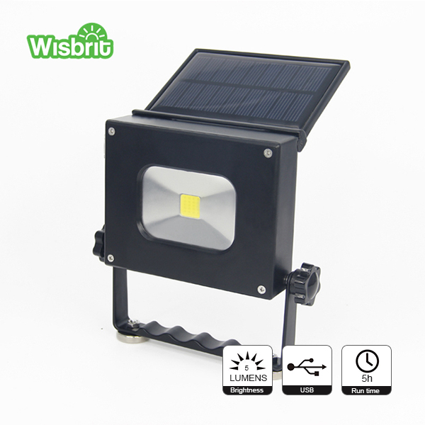 LED Solar Lamp Rechargeable 10W COB Rotatable bracket 
